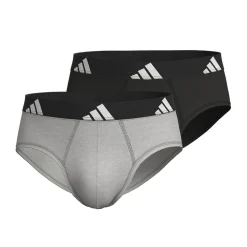 Lot de 2 slips homme Active Flex Cotton Adidasport gris en coton