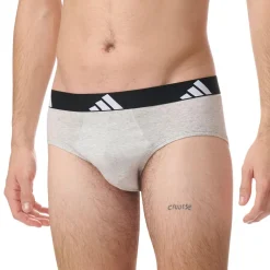 Lot de 2 slips homme Active Flex Cotton Adidasport gris en coton