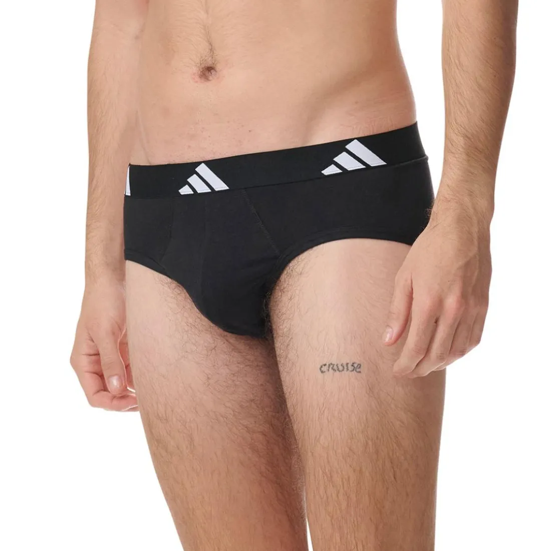 Lot de 2 slips homme Active Flex Cotton Adidasport gris en coton