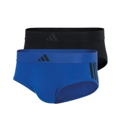 Lot de 2 slips homme Active Flex Cotton 3 stripes Adidasport bleu en coton
