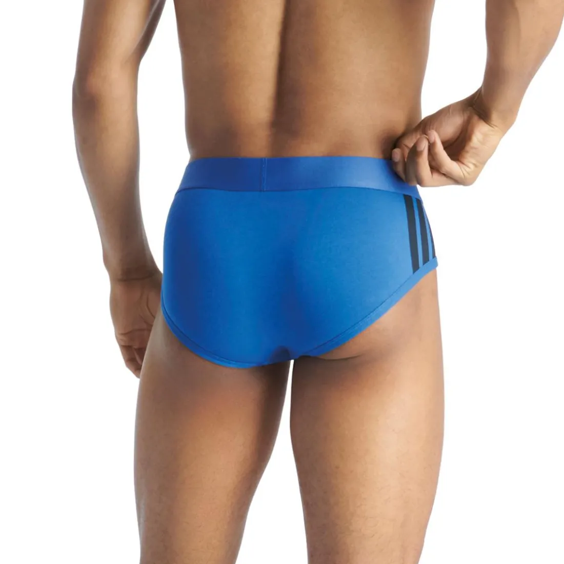 Lot de 2 slips homme Active Flex Cotton 3 stripes Adidasport bleu en coton