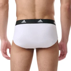 Lot de 3 slips homme Active Flex Coton Adidas blanc