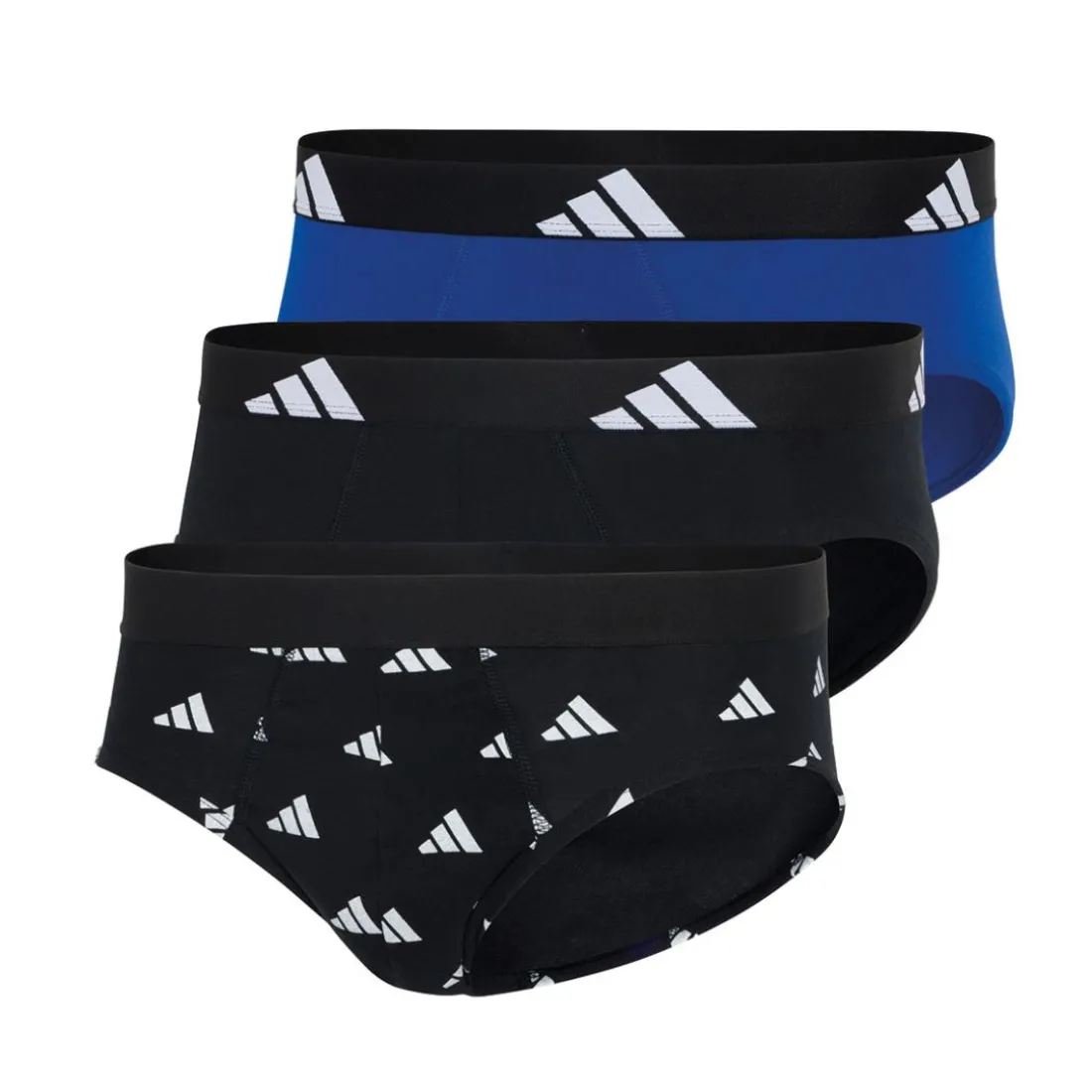 Lot de 3 slips homme Active Flex Cotton Adidasport blanc en coton