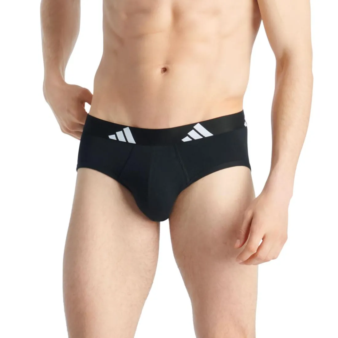 Lot de 3 slips homme Active Flex Cotton Adidasport blanc en coton