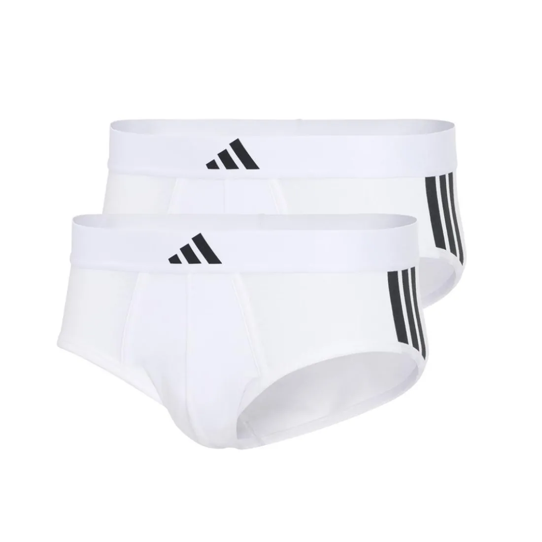 Lot de 2 slips homme Active Flex Cotton 3tripes Adidasport blanc en coton
