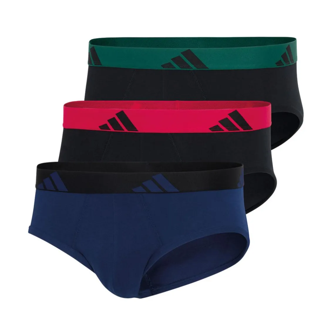 Lot de 3 slips homme Active Flex Cotton Adidasport multicolore en coton