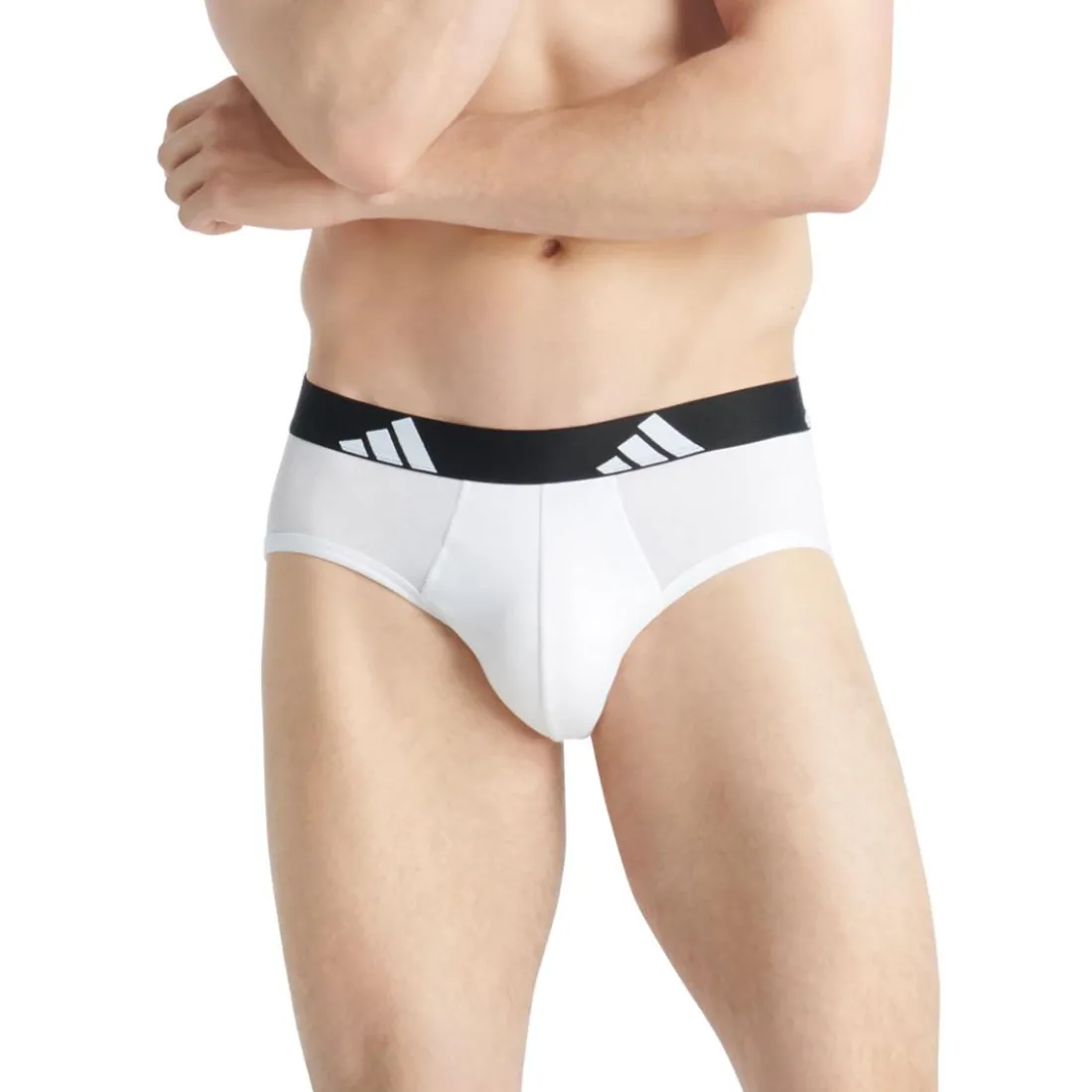 Lot de 3 slips homme Active Flex Cotton Adidasport gris en coton