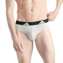 Lot de 3 slips homme Active Flex Cotton Adidasport gris en coton