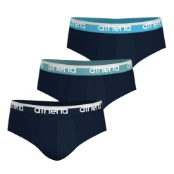 Lot de 3 slips homme Easy Bio Athena bleu en coton