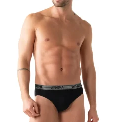 Lot de 4 slips homme Eco Pack Basic Coton Athena multicolore