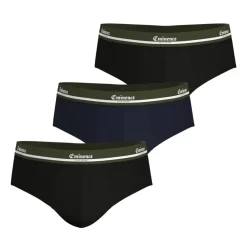 Lot de 3 slips homme Eminence multicolore en coton noir