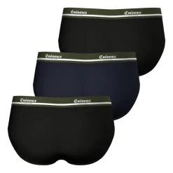 Lot de 3 slips homme Eminence multicolore en coton noir