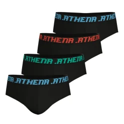 Lot de 4 slips homme My Petits Prix Athena noir en coton