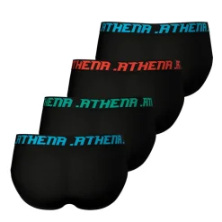 Lot de 4 slips homme My Petits Prix Athena noir en coton