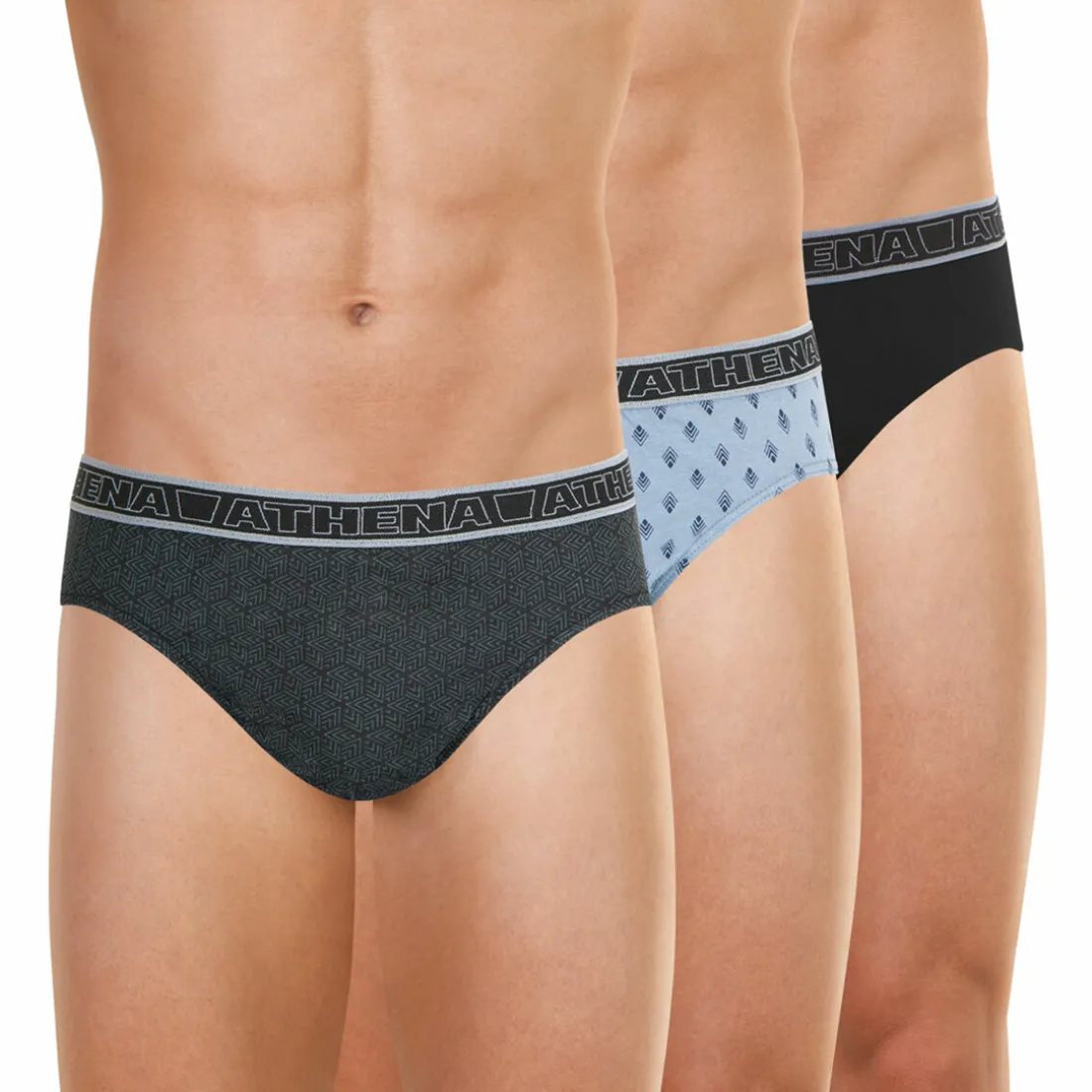 Lot de 3 slips Tonic noir en coton pour homme