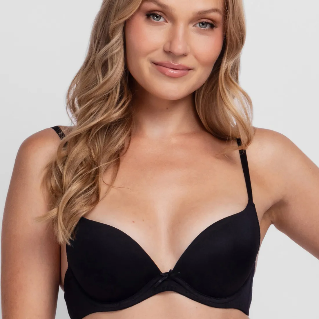 Lot de 2 Soutien-Gorge Plongeant Push up rouge/noir