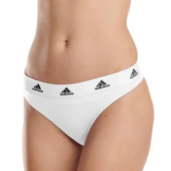 Lot de 3 strings femme Active Comfort Adidas Sport blanc en coton