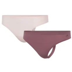 Lot de 2 Strings femme Light Flex Adidas marron en coton