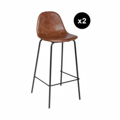 Lot de 2 tabourets de bar