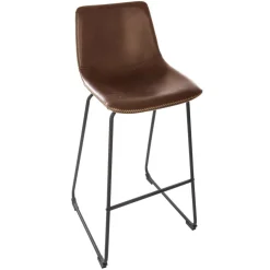 lot de 2 Tabourets de bar marron