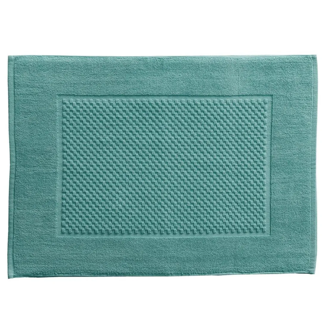 Lot de 2 tapis de bain GALAXI rectangulaire bleu paon