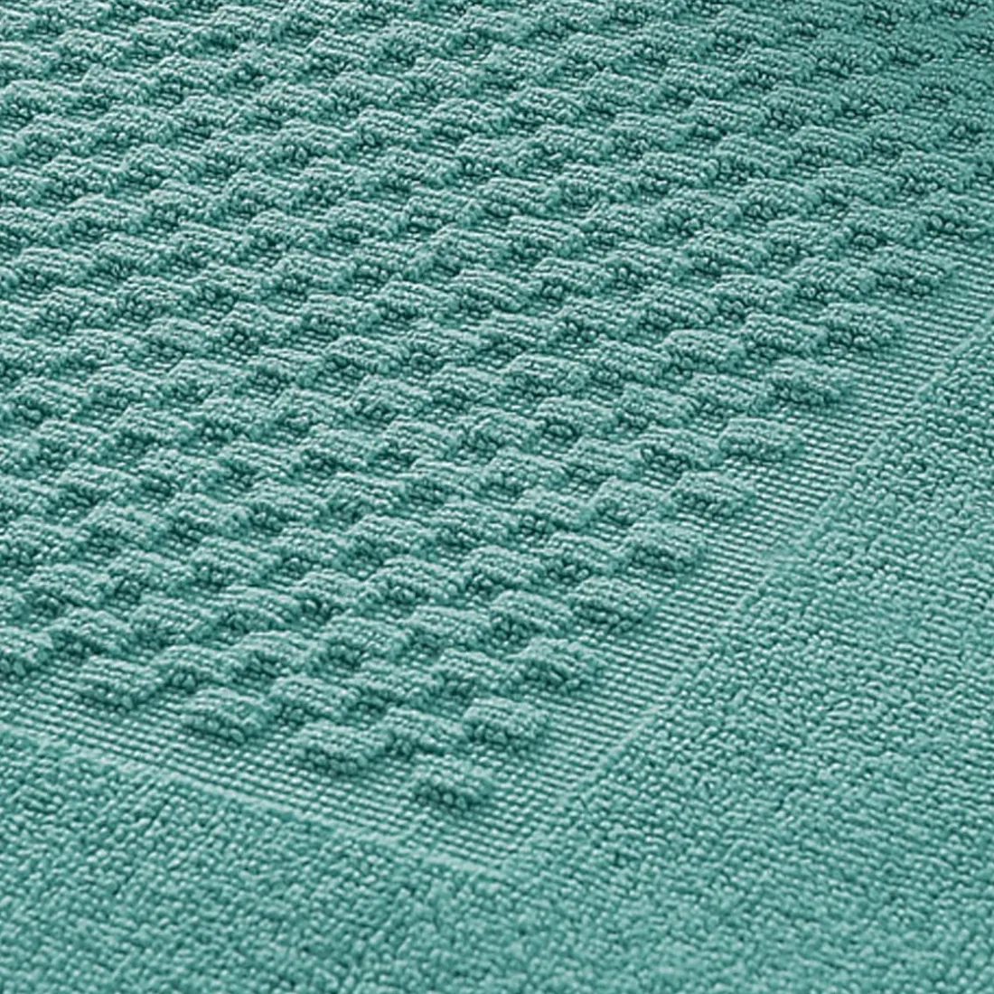 Lot de 2 tapis de bain GALAXI rectangulaire bleu paon