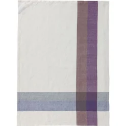 Lot de 2 torchons en Coton HAVANA - violet/ocre