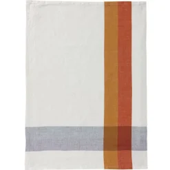 Lot de 2 torchons en Coton HAVANA - violet/ocre