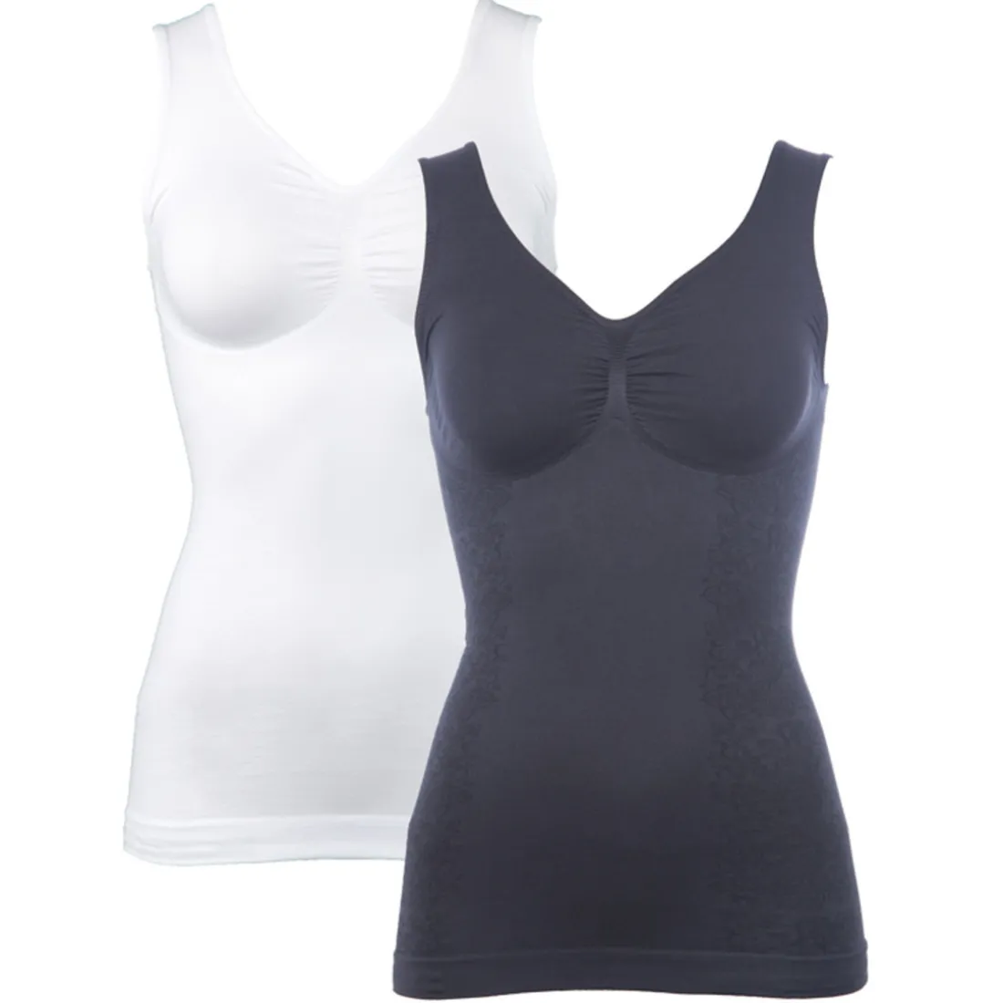 Lot de 2 t-shirts amincissants noir et blanc