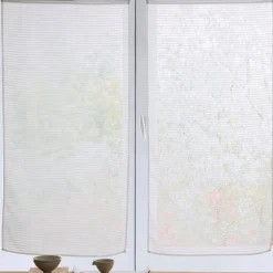 Lot de 2 voilages blanc en polyester AZUREL blanc