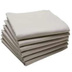 Lot de serviettes 100 % coton unies Tourterelle CAMBRAI