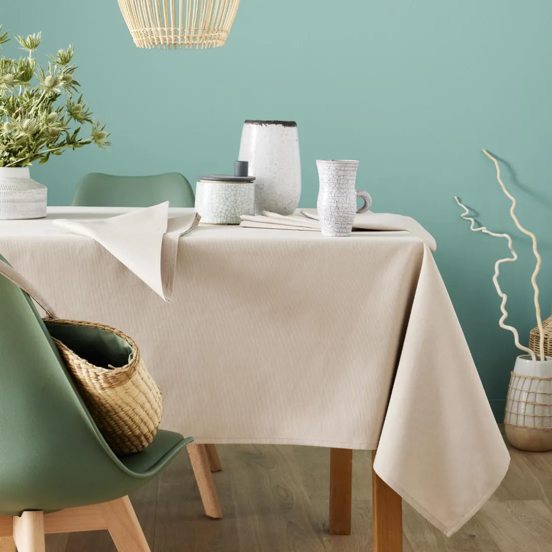 Lot de serviettes 100 % coton unies Sarrasin CAMBRAI