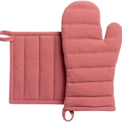 Lot Gant de cuisine/Manique recyclé Jona Bois de rose 15 x 30