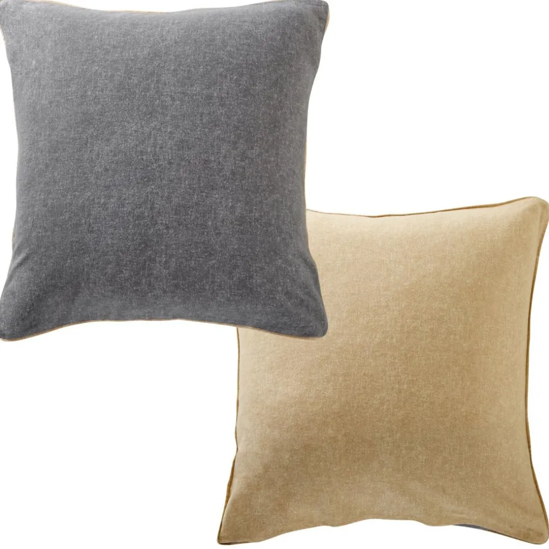 Lot housse de couette et 2 taies d'oreiller bicolore JOSE