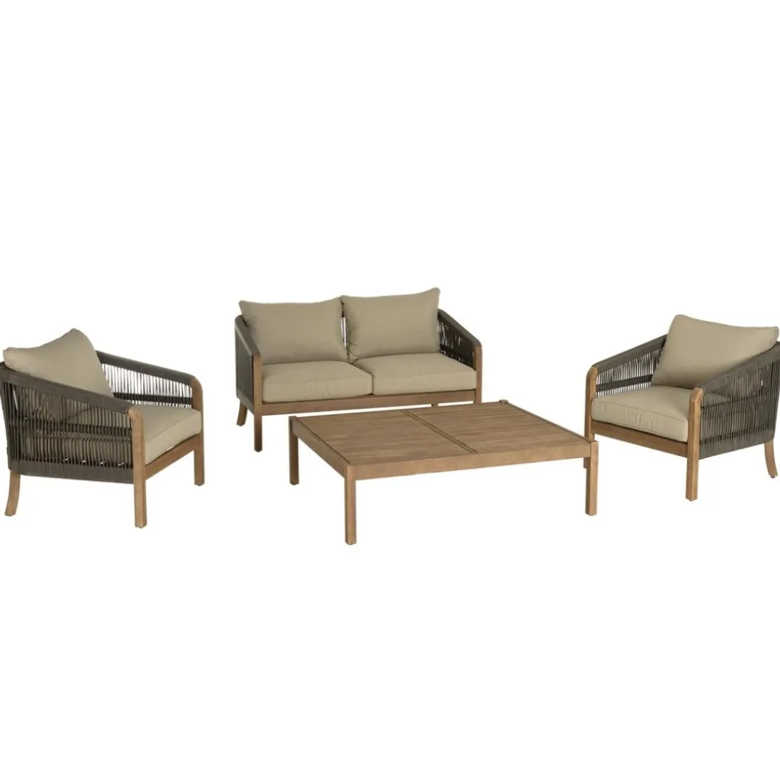 Lot n°2 Salon de jardin acacia vert sapin CELESTIN