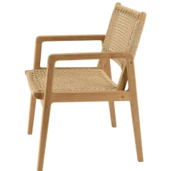 Lot n°30 Salon de jardin teck recyclé rotin synthétique 6 personnes VALERIA