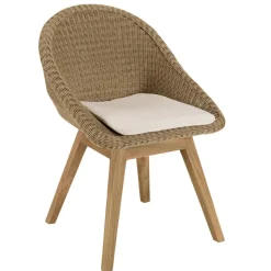 Lot n°12 Salon de jardin teck recyclé rotin synthétique 8/10 personnes KALLY