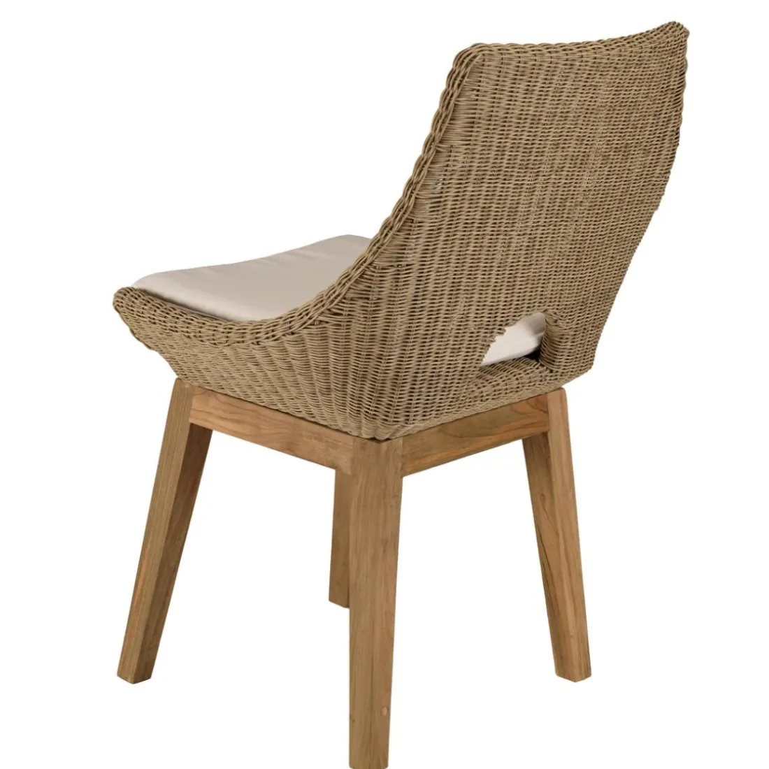 Lot n°22 Salon de jardin teck recyclé et rotin synthétique KALLY
