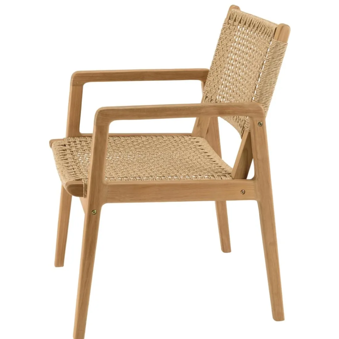 Lot n°29 Salon de jardin teck recyclé rotin synthétique 4 personnes VALERIA