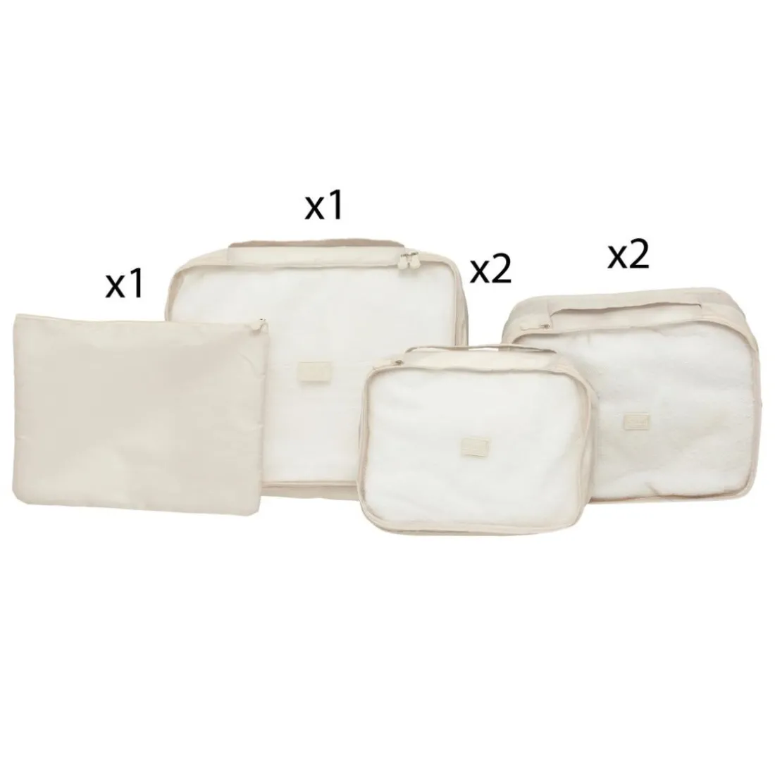 Lot organiseur valise Aloha 6 pièces