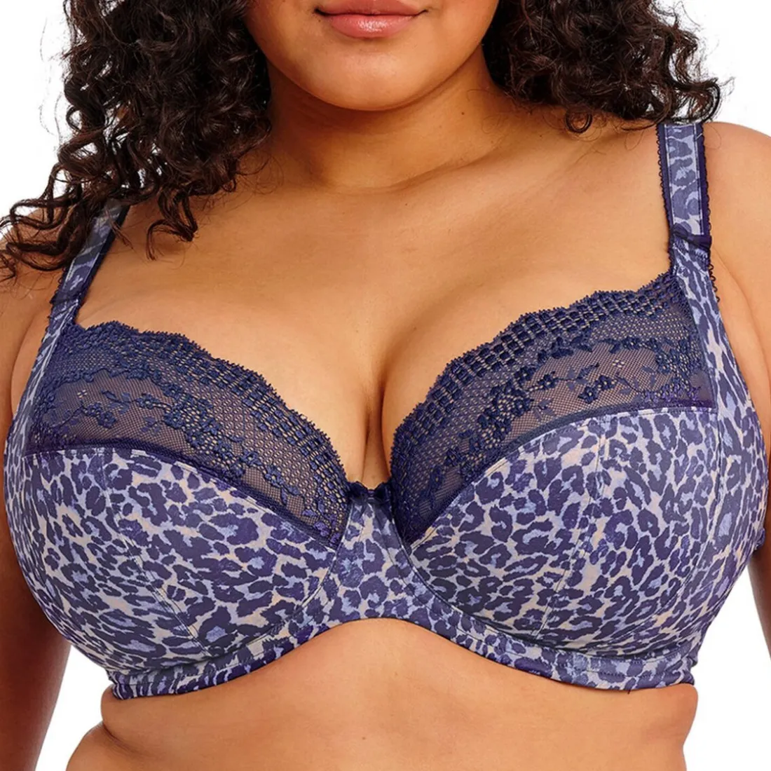 LUCIE Soutien-Gorge Plongeant - STRETCH Bleu Nuit