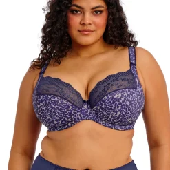 LUCIE Soutien-Gorge Plongeant - STRETCH Bleu Nuit