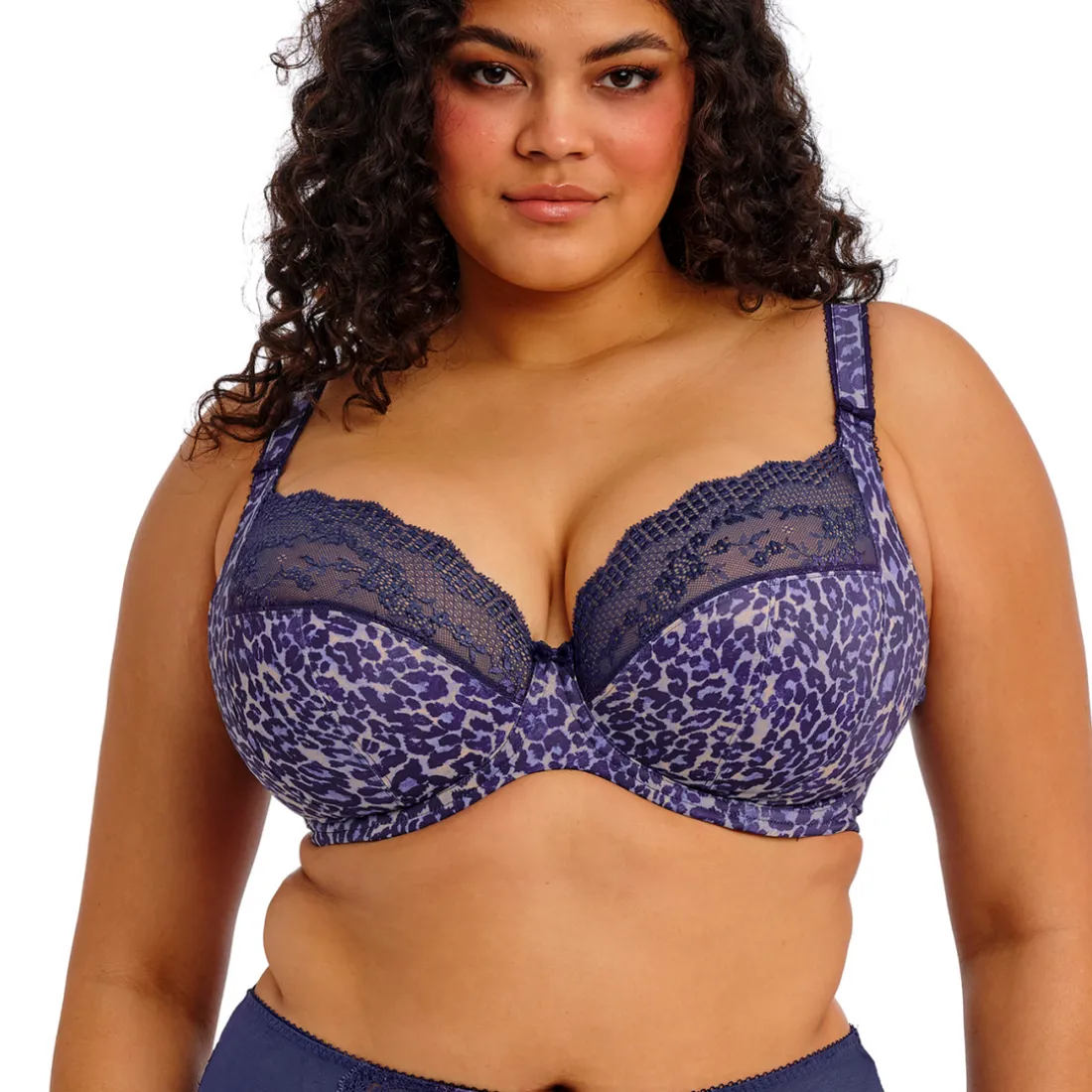 LUCIE Soutien-Gorge Plongeant - STRETCH Bleu Nuit