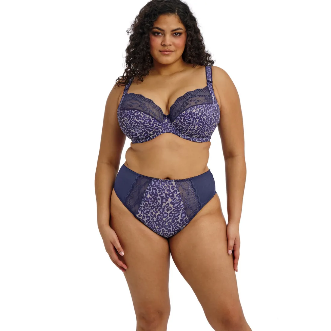 LUCIE Soutien-Gorge Plongeant - STRETCH Bleu Nuit