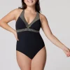 Maillot 1 Pièce avec armature Nouage Dos - Noir Chic