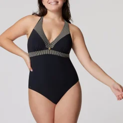 Maillot 1 Pièce avec armature Nouage Dos - Noir Chic
