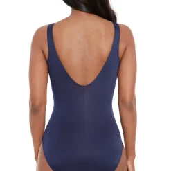 maillot 1 pièce classique bleu minuit en nylon
