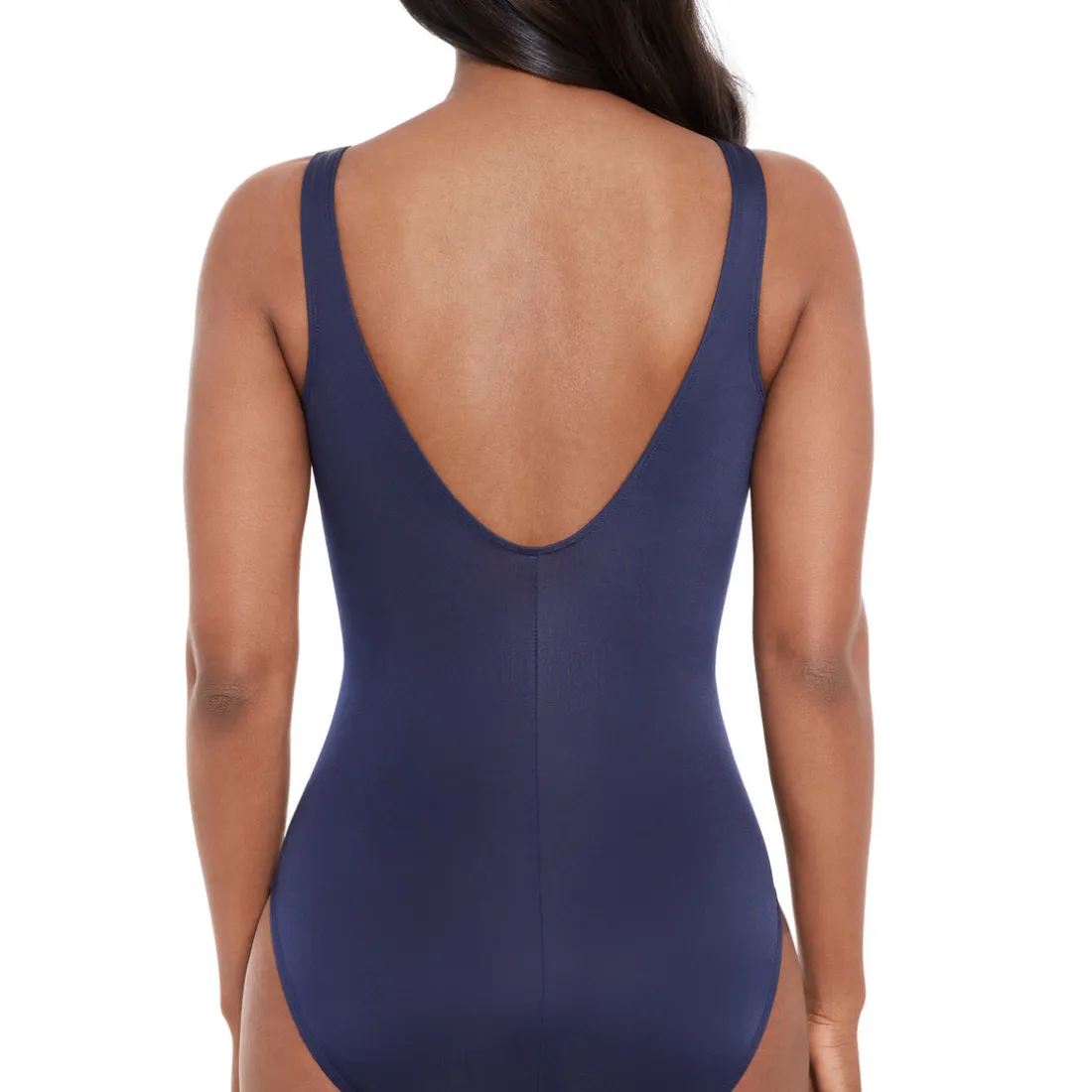 maillot 1 pièce classique bleu minuit en nylon