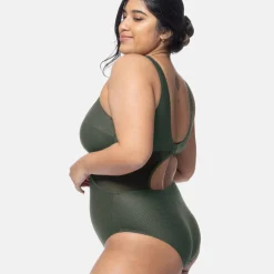 Maillot 1 pièce gainant vert