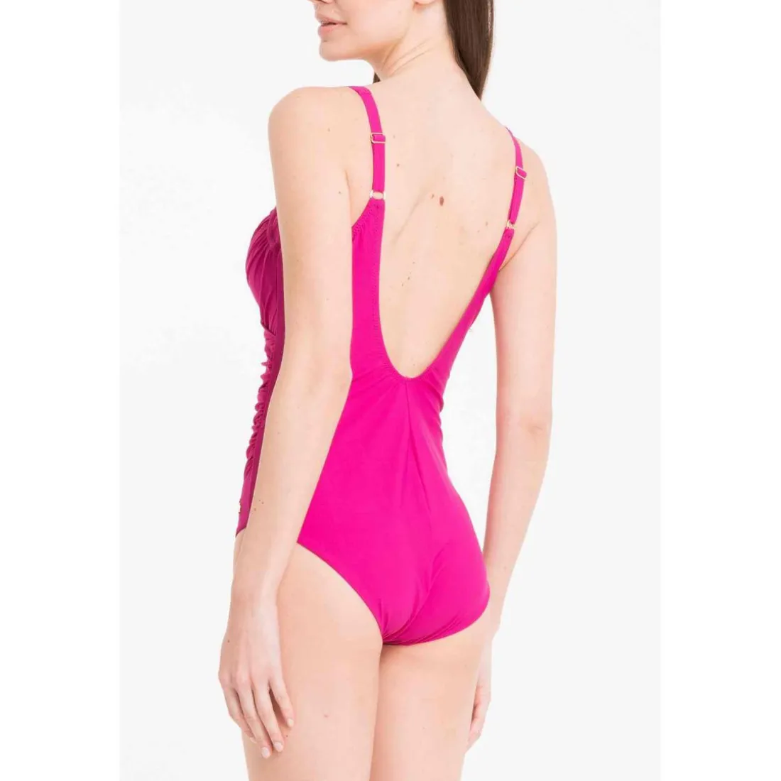Maillot de bain 1 pièce bonnets mousse armatures - Rose